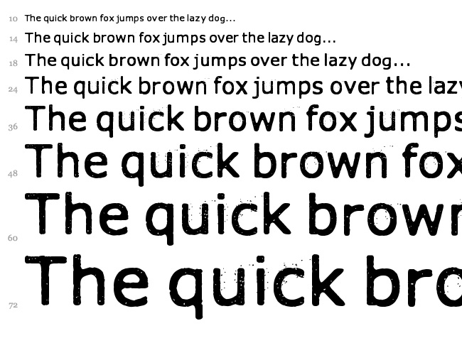 Xmas Year Zero font waterfall